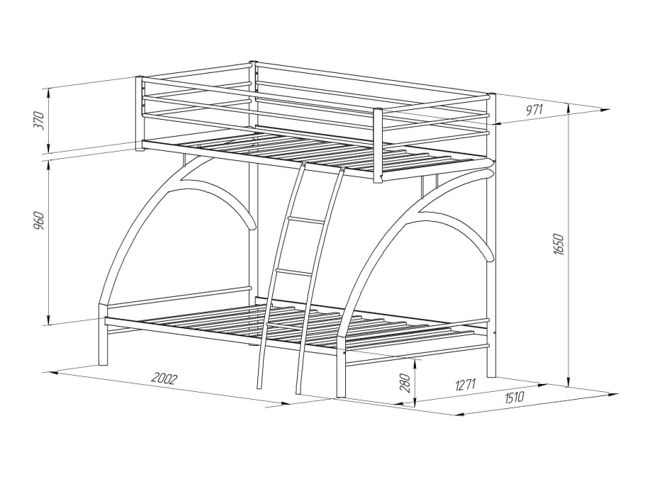 Кровать двухъярусная «Виньола 2Я»