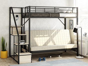 Кровать двухъярусная с диваном «Мадлен Л»