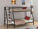 Кровать двухъярусная «Толедо 1» (Черный -  - Дуб молочный)
