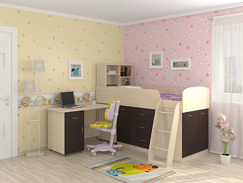 Кровать-чердак "Дюймовочка 1"