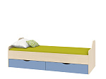 Кровать нижняя ДЕЛЬТА 18.01 (Дуб молочный - Голубой)