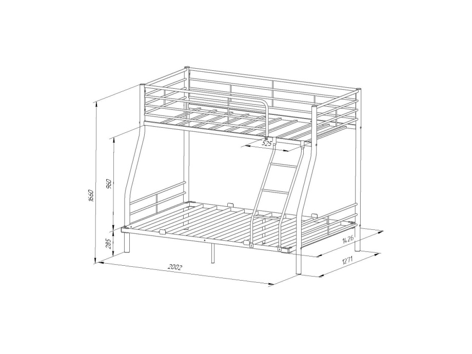 Кровать двухъярусная «Гранада 2 140»