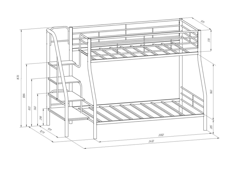 Кровать двухъярусная «Толедо 1»