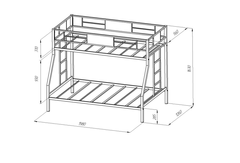 Кровать двухъярусная «Гранада» с отверстиями под полку
