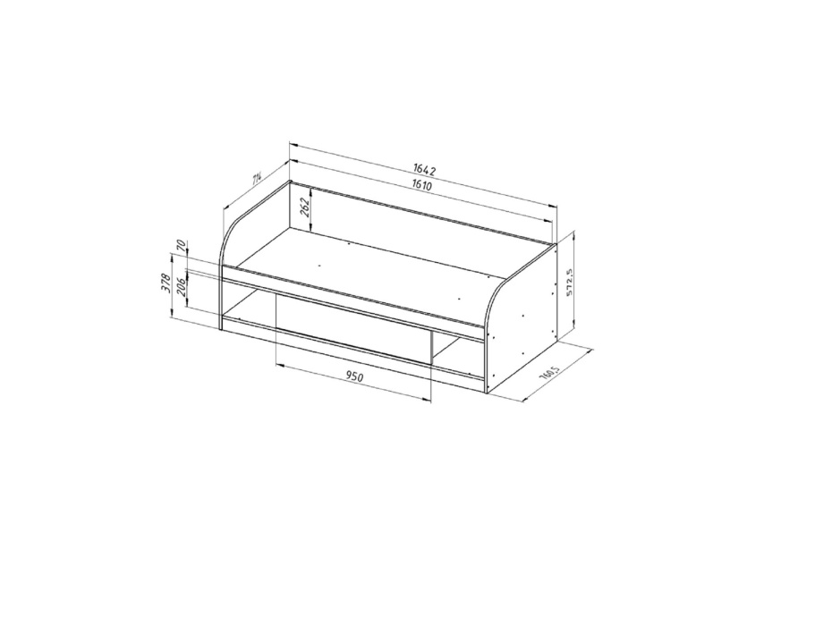 Кровать нижняя "Соня 4"