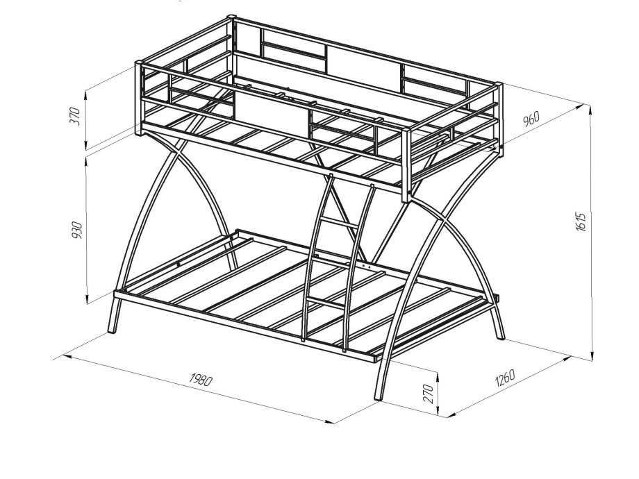 Кровать двухъярусная «Виньола»